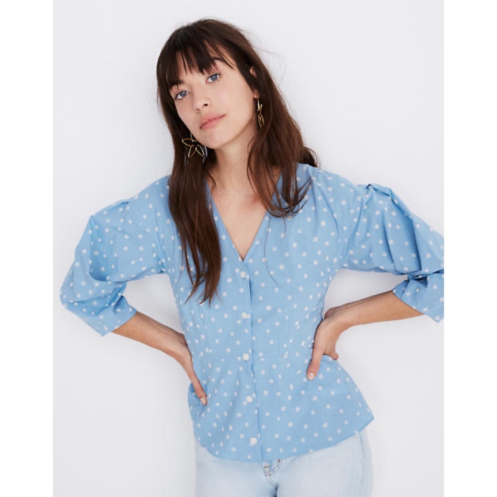 SOLD. Madewell | Polka Dot Blouse